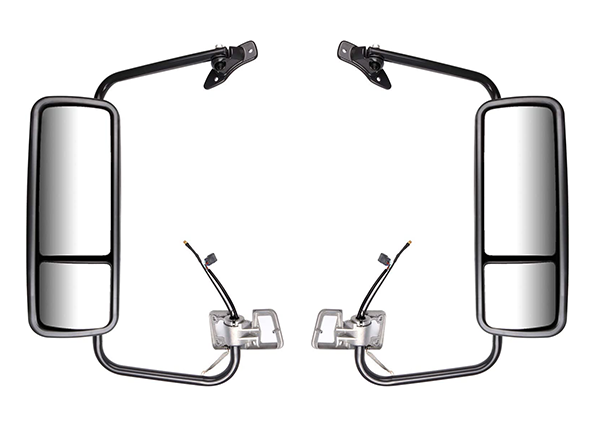 Pair Of Chrome Mirror Covers For Freightliner Century & Columbia Trucks (2005+) | QSC Brand, Left & Right 3 thumbnail image