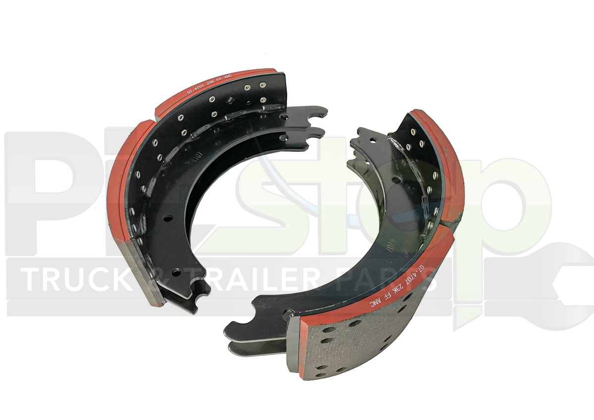 Brake Shoe Box Kit 4707 16-1/2 X 7 Q+ - 23K Lining, Includes 2 Shoes & Hardware Kit (H-21407)