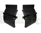 Black POLY Plastic Quarter Fender Set Kit 24 x 24 Tube Bracket Mounting Hardware Included