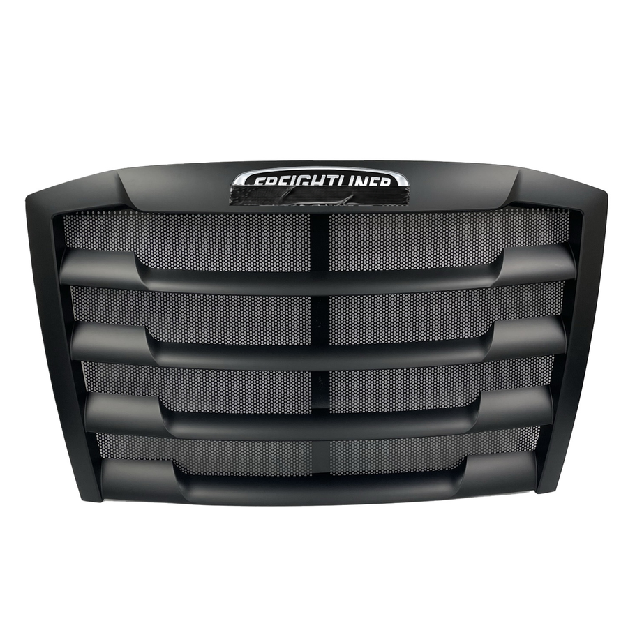 Black Hood Grille Bug Screen Logo Fits Freightliner Cascadia 2018-2024