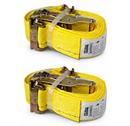 2-Pack 2" x 16' E-Track Ratchet Trailer Straps | Heavy-Duty Tie-Downs