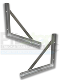 24x24x60 Aluminum Trailer Underbody Tool box with Bracket Set by Pit Stop Truck Parts