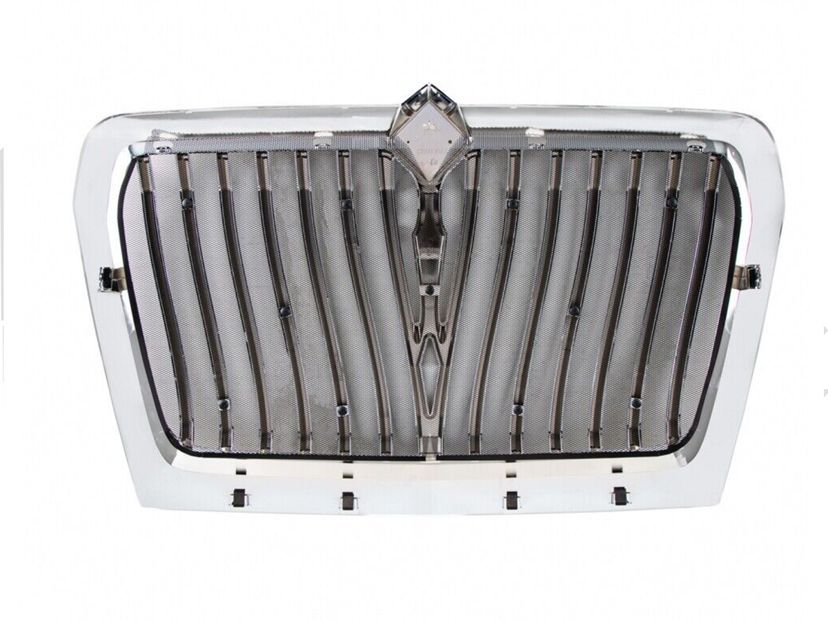 International LT Chrome Front Radiator Grille With Bug Screen 4039860C92