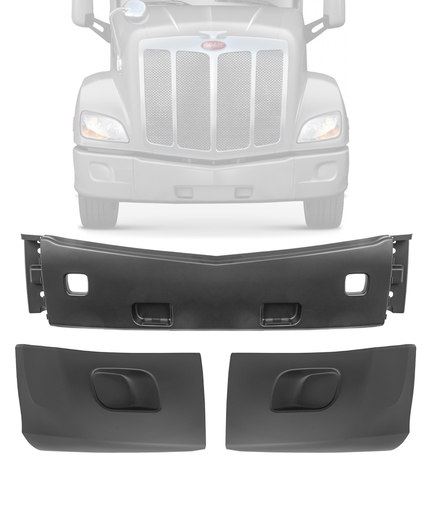 Peterbilt 579 Bumper Set 2013-2021 | 3-Piece Direct Replacement