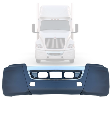 International LT-Series LT-625 2017-Up Bumper Complete Assembly Kit W Chrome Trim