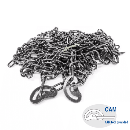 Single Tire Chains Size 275-295/75-80 22.5 with Cam Sytem Enhanced Traction for Semi Trucks