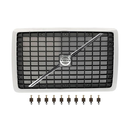 Front Hood Grille Fits Volvo VNL (2004-2017)  Includes Bug Screen, Stripe, Logo & Mounting Hardware
