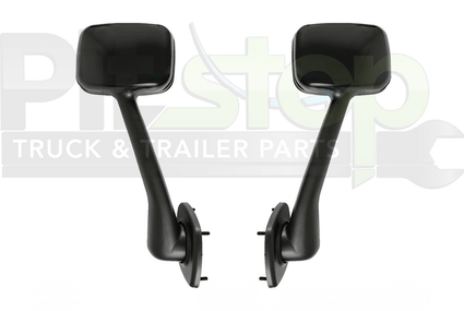 Freightliner 08-16 Cascadia Hood Mirror Set Left Right Black A2266565002 A2266565003