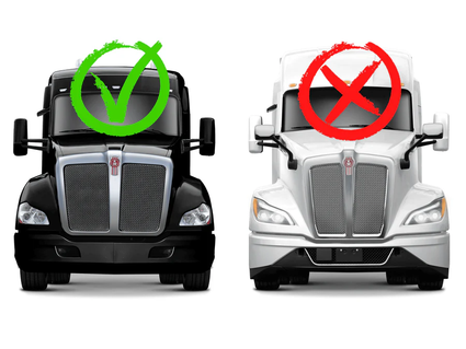 Passenger Side Black Bumper Corner Fits Kenworth T680 (2011-2022 Old Gen) - With Fog Light Cut-Out