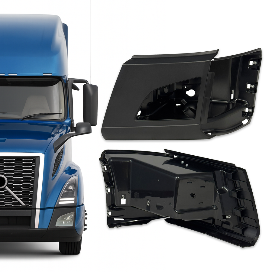 Driver Side Corner Bumper with Fog Light Cut-Out – Fits Volvo VNL 2018–2023 (Replaces 82750068)