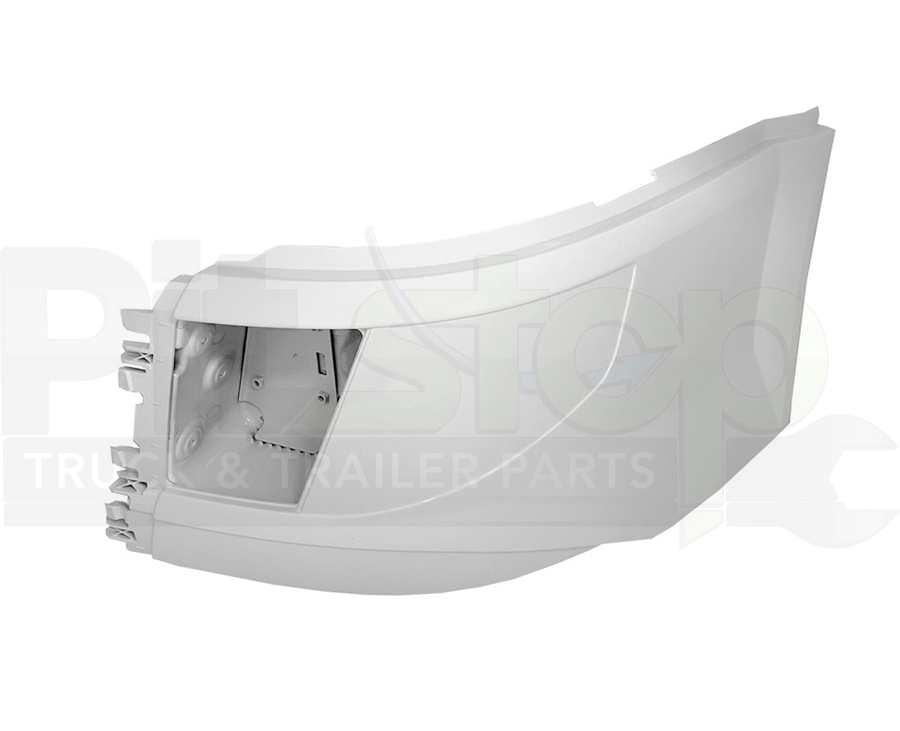 Volvo VNL 2016-UP White Bumper Left WITH Fog Light Cut-out 85148283