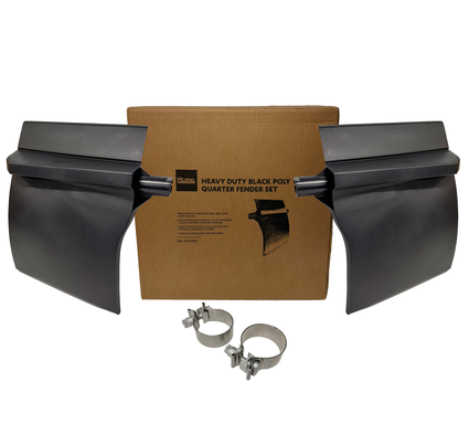 Polymer Quarter Fender Set Pair Left & Right Clamps For Freightliner Cascadia 2018-2026+
