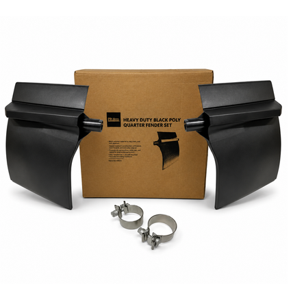 Polymer Quarter Fender Set Pair Left & Right Clamps For Freightliner Cascadia 2018-2026+