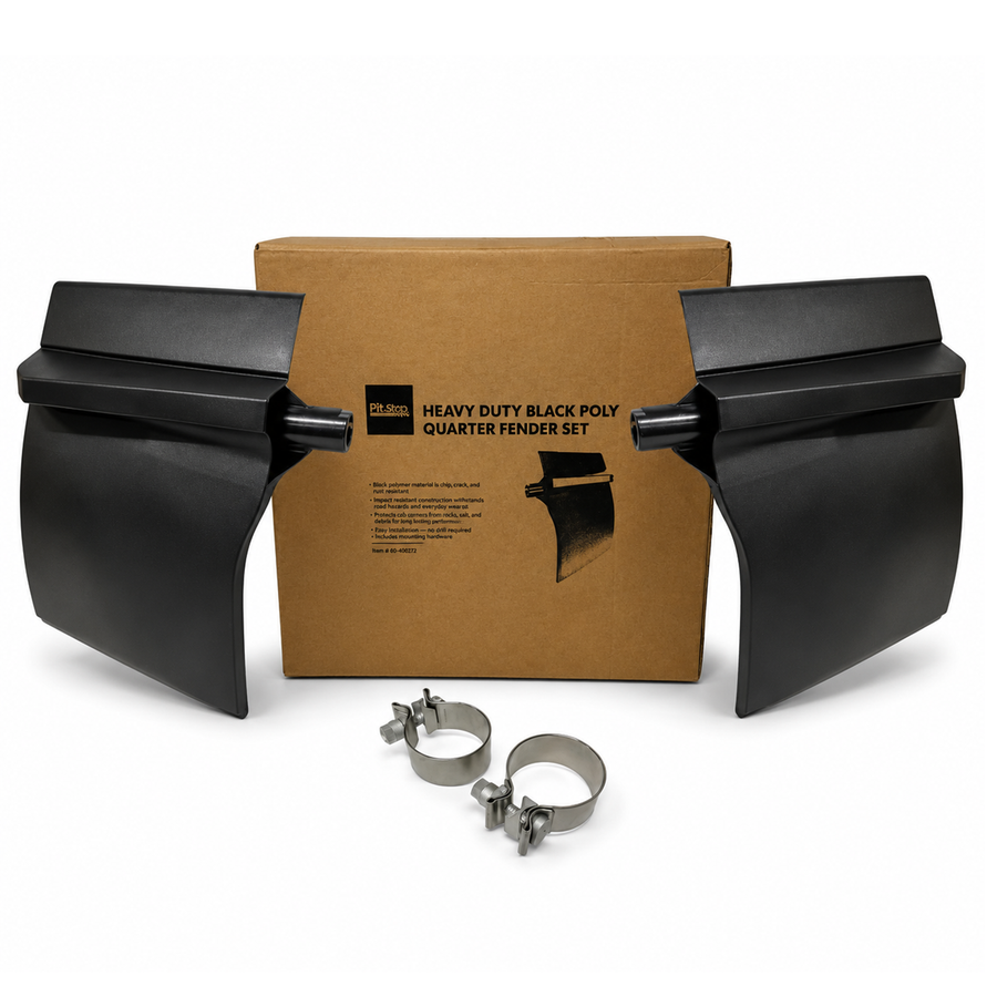 Polymer Quarter Fender Set Pair Left & Right Clamps For Freightliner Cascadia 2018-2026+