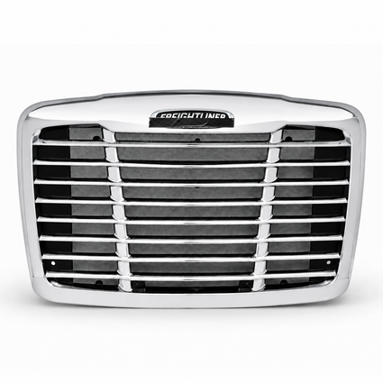 Chrome Grille Fits Freightliner Cascadia P3 2008-2017 With Logo Bug Screen