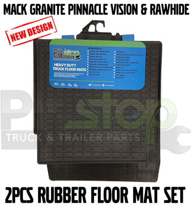 Mack Granite Pinnacle Vision Rawhide 2006-UP All Weather Rubber Floor Mats Liners 2PCS set