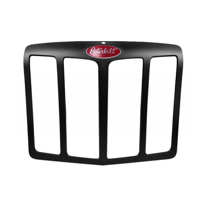 Peterbilt 579 2012-2021 Old Gen Body All Black Grille Grill Overlay Surround Without Bug Screen
