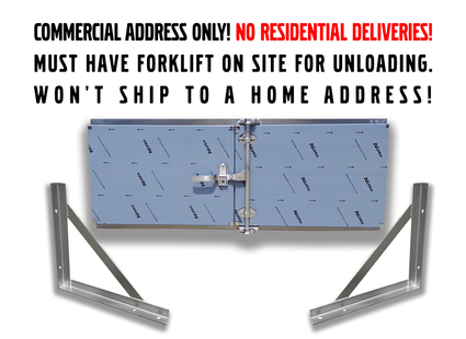 24x24x60 Stainless Steel Trailer Underbody Tool box with Bracket Set by Pit Stop Truck Parts