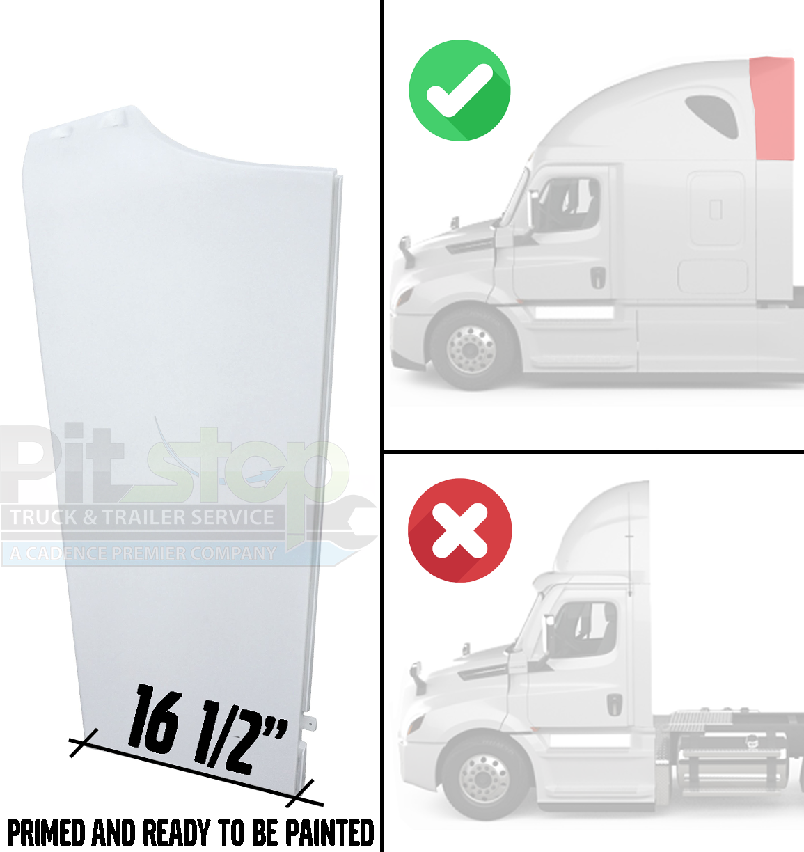 Freightliner Cascadia 2008-2024 Upper Left Fairing A2267507000