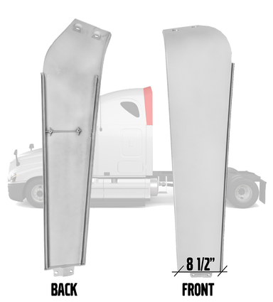 Freightliner Cascadia 2008-2024 Upper Left Behind Sleeper Fairing Extension 8 1/2"