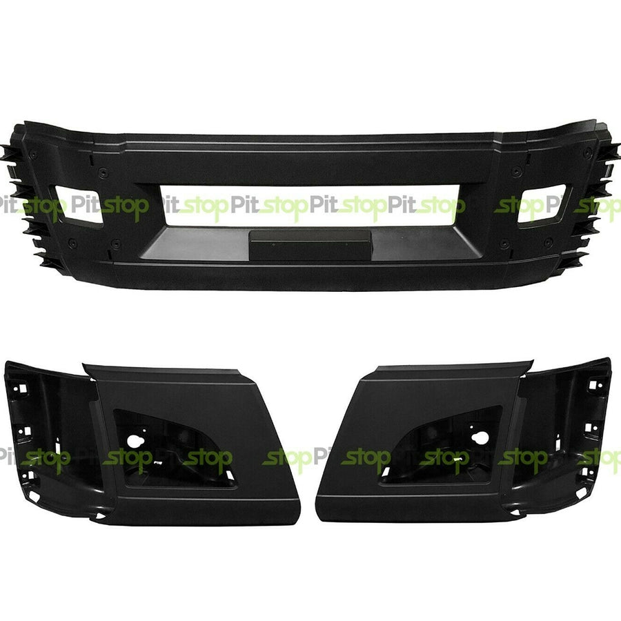 Pair (Left & Right) Volvo VNL Semi Truck Corner Bumpers - With Fog Light Holes