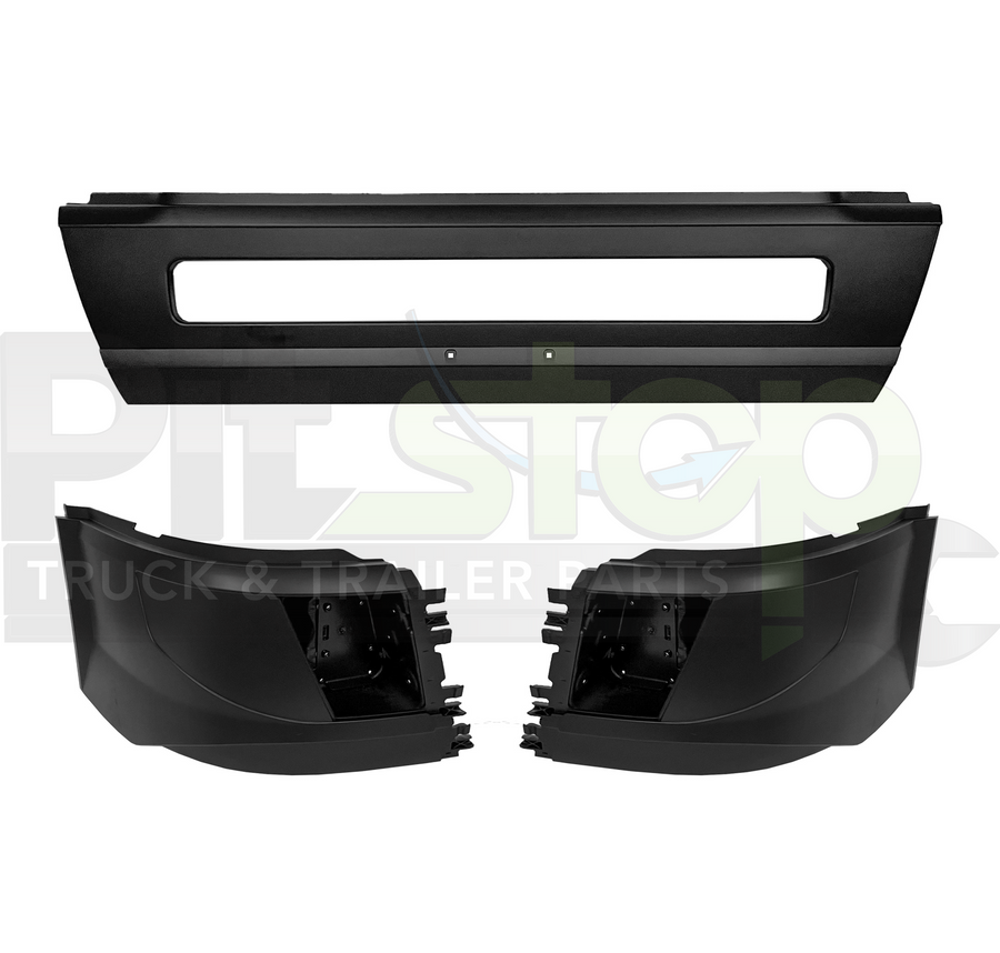 Volvo VNL 2016-17 Style Bumper Set WITH Fog Light Cut-out Left Right Center New Style