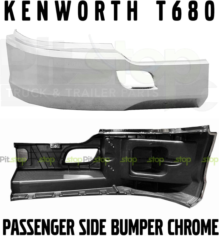 Bumper Corner Chrome Right Passenger Side Without Fog Kenworth T680 2011-2022