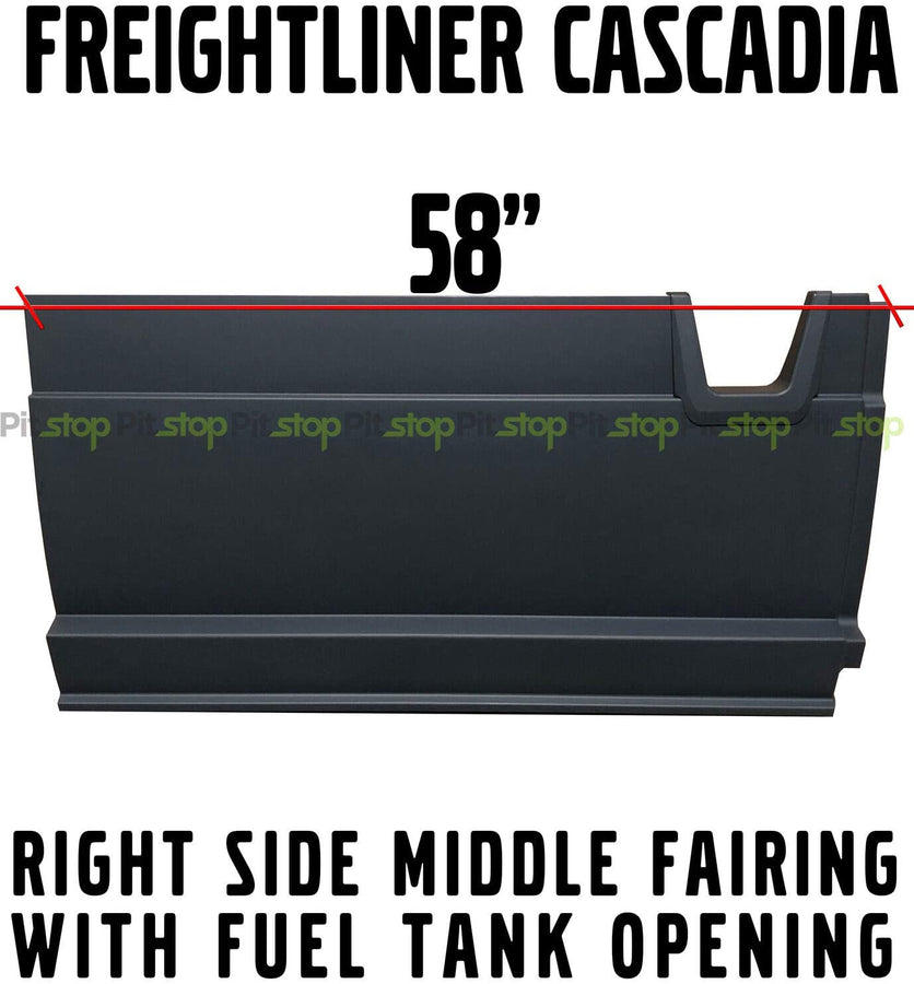 Freightliner Cascadia 2008-Current OLD & NEW GEN Right Passenger Side Middle Fairing Panel With Cut-out 58"