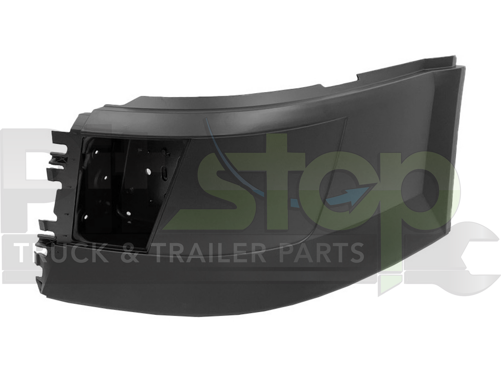Pair Of Front Bumper Corner Extensions W/ Fog Light Holes For Volvo VNL 2004-2015 – Black ABS