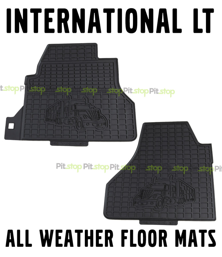 International LT 2017-Current All Weather Rubber Floor Mats Liners 2 PCS Set