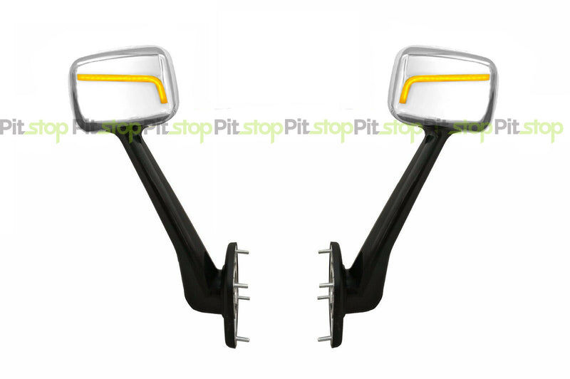 Freightliner Cascadia 2008-2017 Chrome Hood Mirror With Turn Signal Freightliner Cascadia 2008-2017 Chrome Hood Mirror With Turn Signal