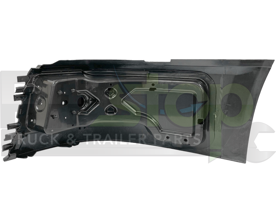 Pair Front Lower Bumper Extension Corners For Volvo VNL 2004-2015 – No Fog Light Hole – Black
