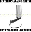 New Gen Cascadia 2018-Current Chrome Door Mirror Driver Left Side