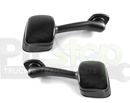 Freightliner 08-16 Cascadia Hood Mirror Set Left Right Black A2266565002 A2266565003