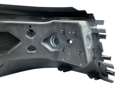 Volvo VNL 04-15 Painted White P3029 Bumper Corner Left Driver Side WITH Fog Light Cut-out 85135782