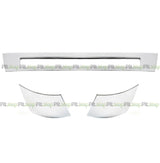 Volvo VNL 2004-2015 Bumper Set WITH Fog Light Cut-out & Chrome Trim Left Right Center