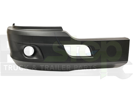 Passenger Side Black Bumper Corner Fits Kenworth T680 (2011-2022 Old Gen) - With Fog Light Cut-Out