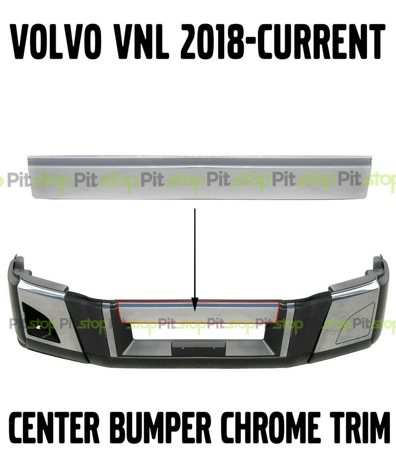 VNL 2018 2019 2020 Center Bumper Cover Chrome Trim Mold