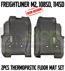 Freightliner M2 106 & 112 108SD 114SD  All Weather Thermoplastic Floor Mats Liners Set 2PCS