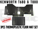Kenworth T680 T880 Thermoplastic Floor Mats Liners 3 PCS SET