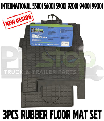 International 5500i 5600i 5900i 9200i 9400i 9900i All Weather Rubber Floor Mats Carpet Liners 3pcs