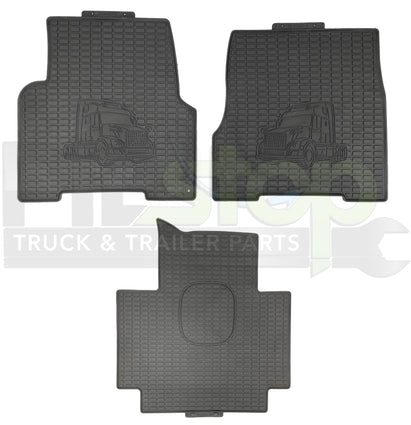 Volvo VNL 2004-2017 All Weather Floor Rubber Mats Liners 3 PCS SET