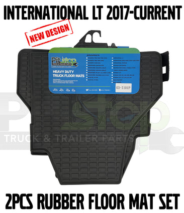 International LT 2017-Current New Design All Weather Rubber Floor Mats Liners 2 PCS Set