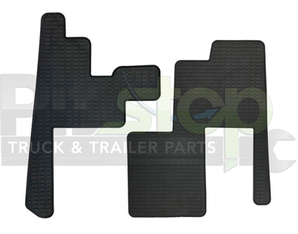 Kenworth W900 W900L W900B All weather Floor Rubber Mats Liners 2PCS SET