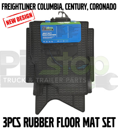Freightliner Columbia Glider Century Coronado All Weather Rubber Floor Mats Carpet Liners 3pcs