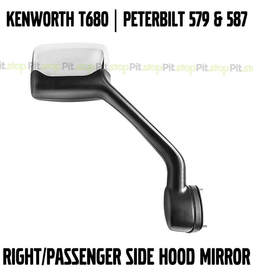 Kenworth T680 Peterbilt 587 579 Chrome Hood Mirror Passenger Right Side