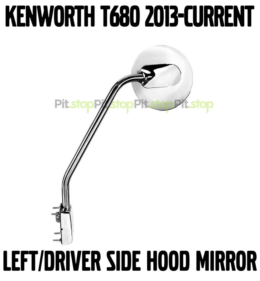 Kenworth T680 Chrome Hood Mirror Left Driver Side 719561-6 7195616