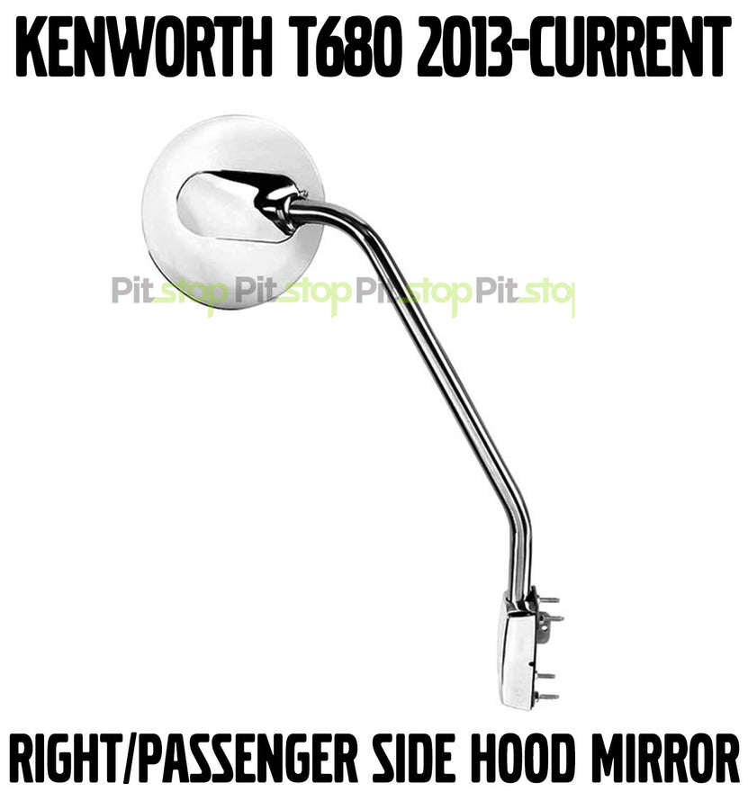 Kenworth T680 Chrome Hood Mirror Right Passenger Side 719561-6 7195616