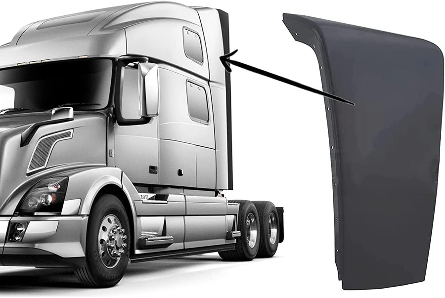 Volvo VNL 04-16 Upper Top Left Behind Cab Cabin Sleeper Fairing With Extension