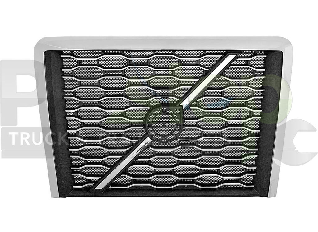 Front Radiator Grille With Bug Screen – Fits Volvo VNL 2018+, Chrome, 84724157 / 84724159